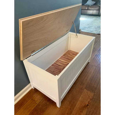 Handcrafted Blanket Chest with Cedar Bottom and Soft Close Lid Options - Clines Crafted Woodworking LLC