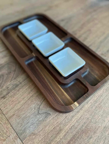 Walnut Serving Platter | 15" X 8" - Clines Crafted Woodworking LLC