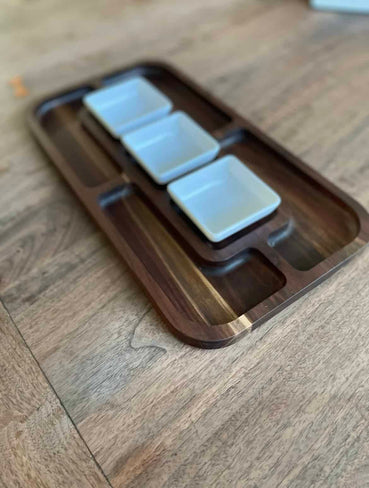 Walnut Serving Platter | 15" X 8" - Clines Crafted Woodworking LLC