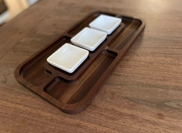 Walnut Serving Platter | 15" X 8" - Clines Crafted Woodworking LLC