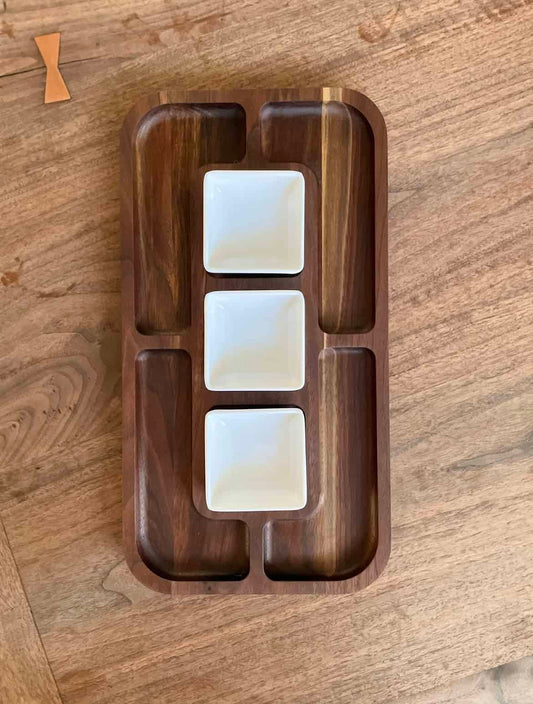 Walnut Serving Platter | 15" X 8" - Clines Crafted Woodworking LLC