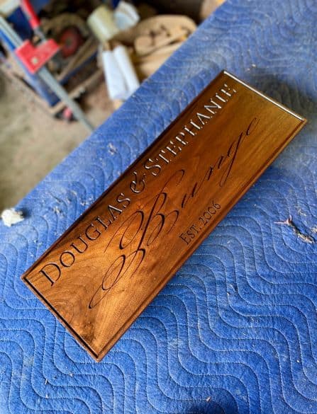 Personalized Wedding Anniversary Sign - Custom Carved Wooden Plaque - Clines Crafted Woodworking LLC