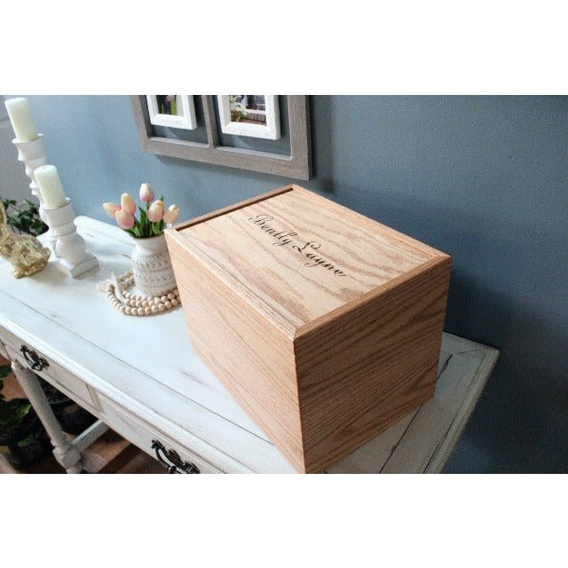 Personalized Keepsake Memory Box | Large | Personalized - Clines Crafted Woodworking LLC