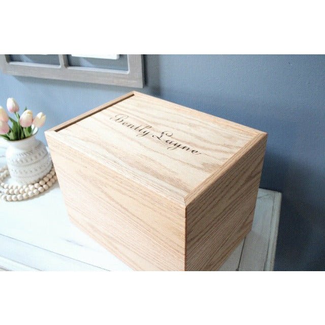 Personalized Keepsake Memory Box | Large | Personalized - Clines Crafted Woodworking LLC