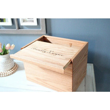 Personalized Keepsake Memory Box | Large | Personalized - Clines Crafted Woodworking LLC