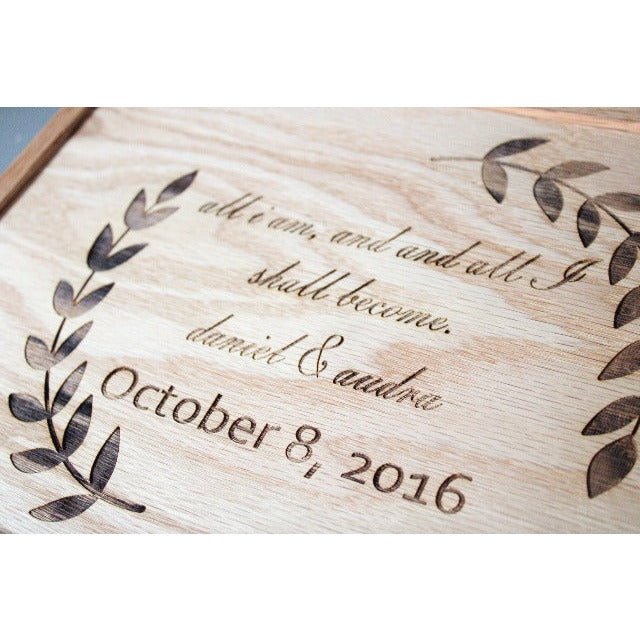 Personalized Keepsake Memory Box | Large | Personalized - Clines Crafted Woodworking LLC