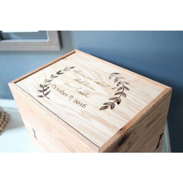 Personalized Keepsake Memory Box | Large | Personalized - Clines Crafted Woodworking LLC