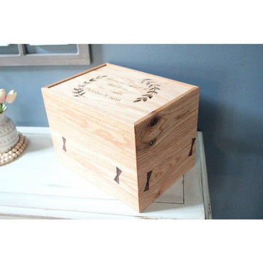 Personalized Keepsake Memory Box | Large | Personalized - Clines Crafted Woodworking LLC