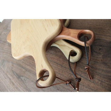 Personalized Maple wood Charcuterie board With handle - Clines Crafted Woodworking LLC