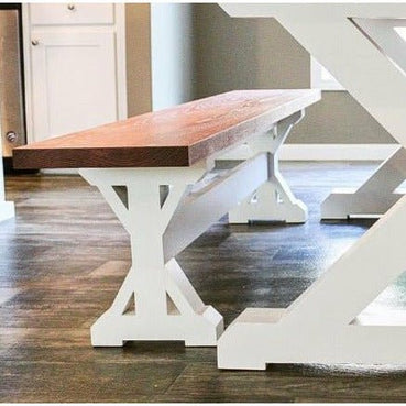 Trestle Bench Handmade by Craftsmen in Kentucky. - Clines Crafted Woodworking LLC