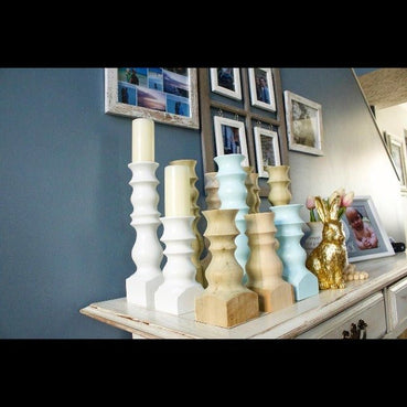Handmade Wooden Candlesticks - Perfect for Pillar Candles | Clines Crafted Woodworking - Clines Crafted Woodworking LLC