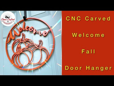 Welcome Fall door hanger with pumpkin