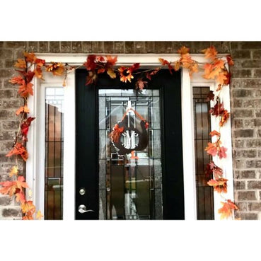 Monogram Thanksgiving Door Hanger - Clines Crafted Woodworking LLC