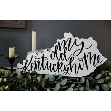 My Old Kentucky Home Sign - Handcrafted Wooden Cutout - Clines Crafted Woodworking LLC