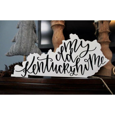 My Old Kentucky Home Sign - Handcrafted Wooden Cutout - Clines Crafted Woodworking LLC