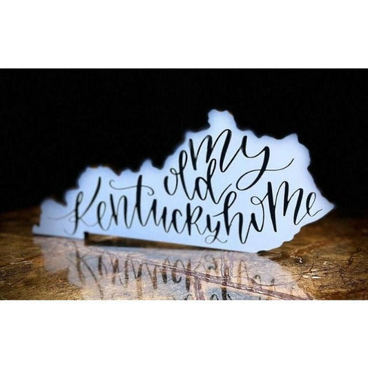 My Old Kentucky Home Sign - Handcrafted Wooden Cutout - Clines Crafted Woodworking LLC