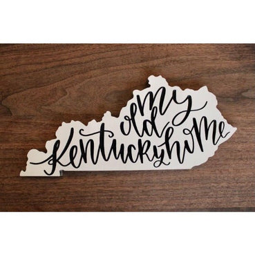 My Old Kentucky Home Sign - Handcrafted Wooden Cutout - Clines Crafted Woodworking LLC