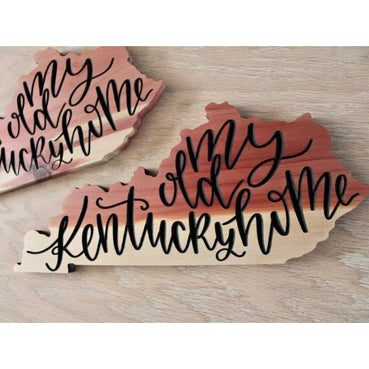 My Old Kentucky Home Sign - Handcrafted Wooden Cutout - Clines Crafted Woodworking LLC