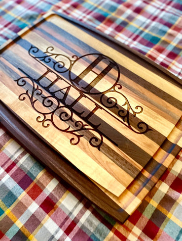 Handmade Hardwood Cutting Board - Personalized - Clines Crafted Woodworking LLC