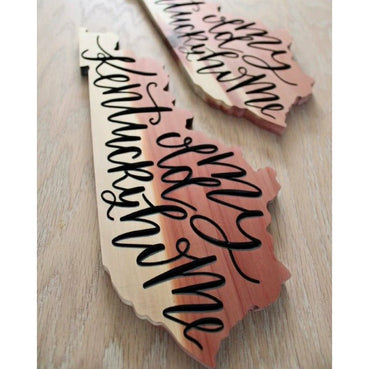 My Old Kentucky Home Sign - Handcrafted Wooden Cutout - Clines Crafted Woodworking LLC