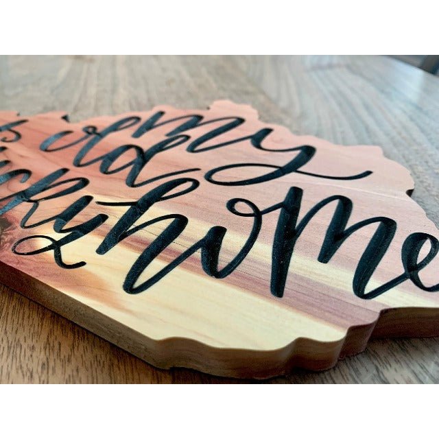 My Old Kentucky Home Sign - Handcrafted Wooden Cutout - Clines Crafted Woodworking LLC