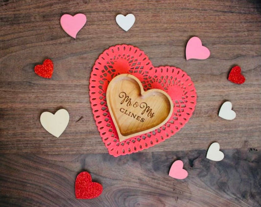 Personalized Wooden Heart Tray