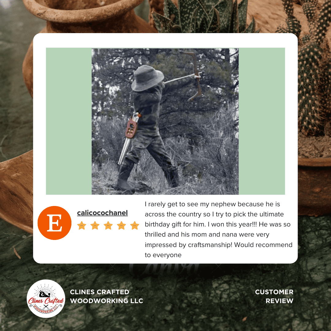 Hanmade Bow and arrow set toy customer testimony 