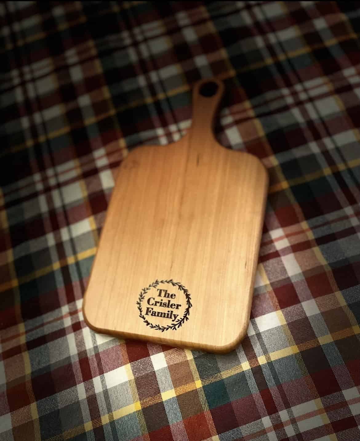 Personalized Serving Board - Custom Charcuterie board With handle | Cherry Wood - Handmade in Kentucky