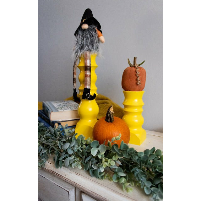 Handmade Mustard pillar Candle stand