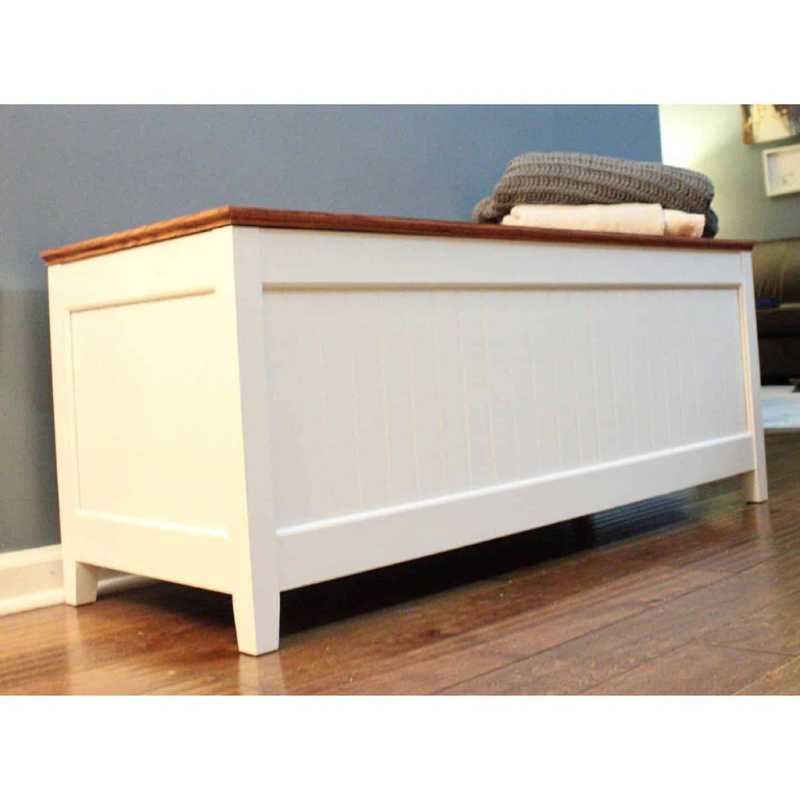 Handcrafted Blanket Chest with Cedar Bottom and Soft Close Lid Options - Clines Crafted Woodworking LLC