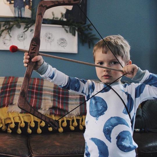 Wooden Bow and Arrow Set for Kids - Clines Crafted Woodworking LLC