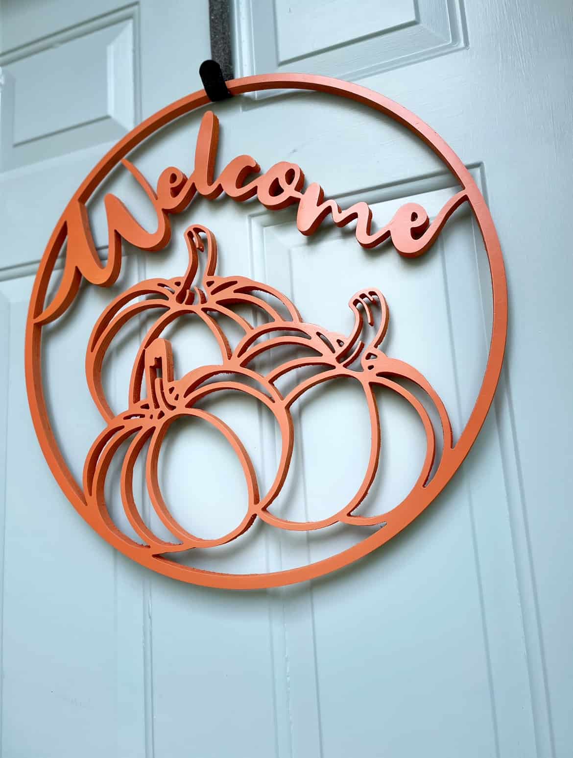 Welcome Fall Door Hanger | Halloween | 20 inch | 1/2 inch thick - Clines Crafted Woodworking LLC