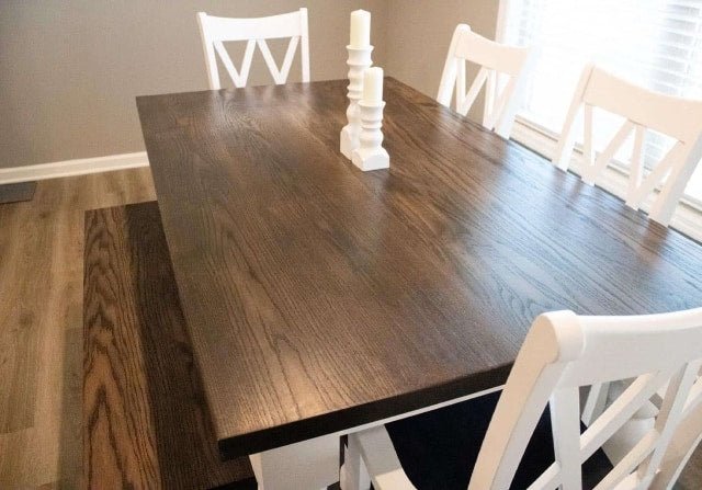 Farmhouse Dining table | Custom sizes and finish - Clines Crafted Woodworking LLC