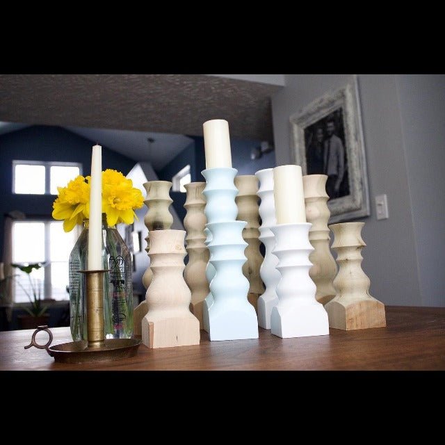 Handmade Wooden Candlesticks - Perfect for Pillar Candles | Clines Crafted Woodworking - Clines Crafted Woodworking LLC