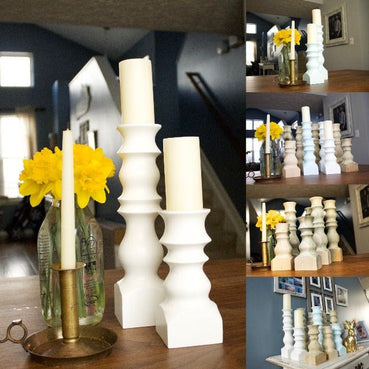 Handmade Wooden Candlesticks - Perfect for Pillar Candles | Clines Crafted Woodworking - Clines Crafted Woodworking LLC