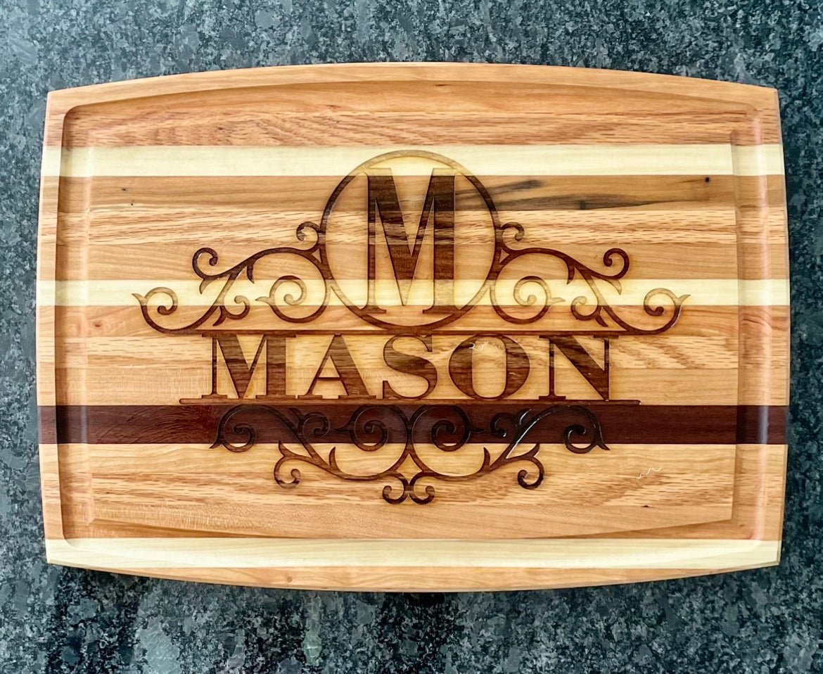 Handmade Hardwood Cutting Board - Personalized - Clines Crafted Woodworking LLC
