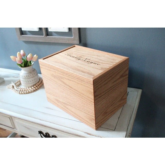 Personalized Keepsake Memory Box | Large | Personalized - Clines Crafted Woodworking LLC