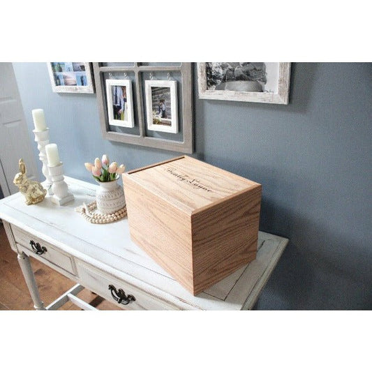 Personalized Keepsake Memory Box | Large | Personalized - Clines Crafted Woodworking LLC