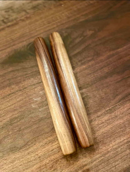 Handcrafted Two-Toned Walnut with Blonde French Rolling Pin | Local Kentucky Hardwoods - Perfect for Baking at Home. - Clines Crafted Woodworking LLC