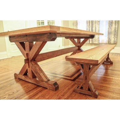 Trestle Bench Handmade by Craftsmen in Kentucky. - Clines Crafted Woodworking LLC