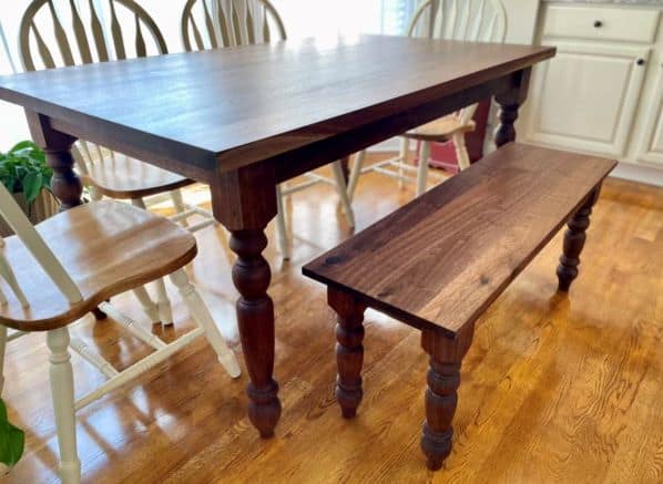 Farmhouse Dining table | Custom sizes and finish - Clines Crafted Woodworking LLC