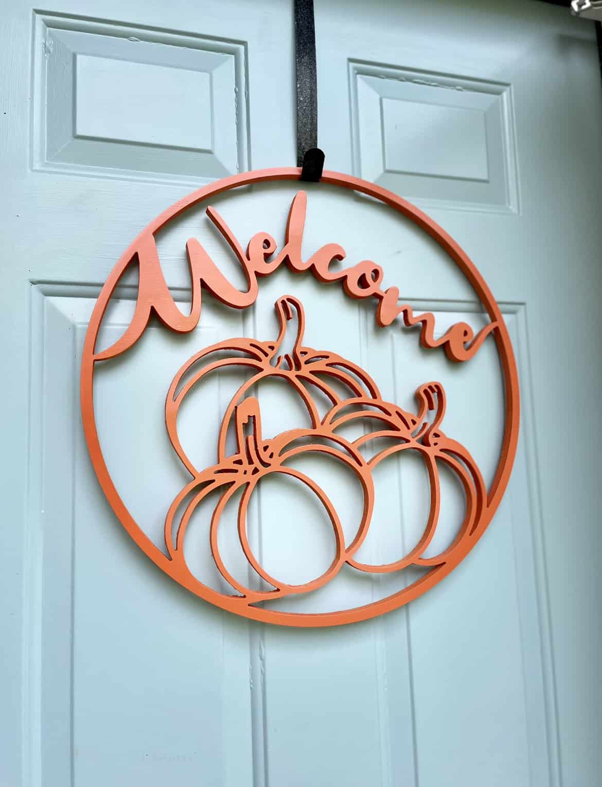 Welcome Fall Door Hanger | Halloween | 20 inch | 1/2 inch thick - Clines Crafted Woodworking LLC