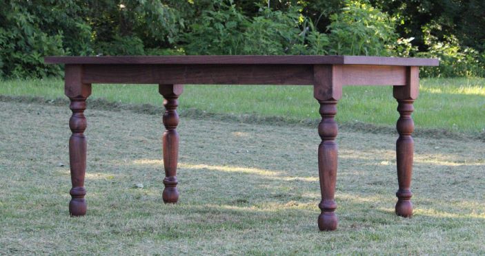 Farmhouse Dining table | Custom sizes and finish - Clines Crafted Woodworking LLC