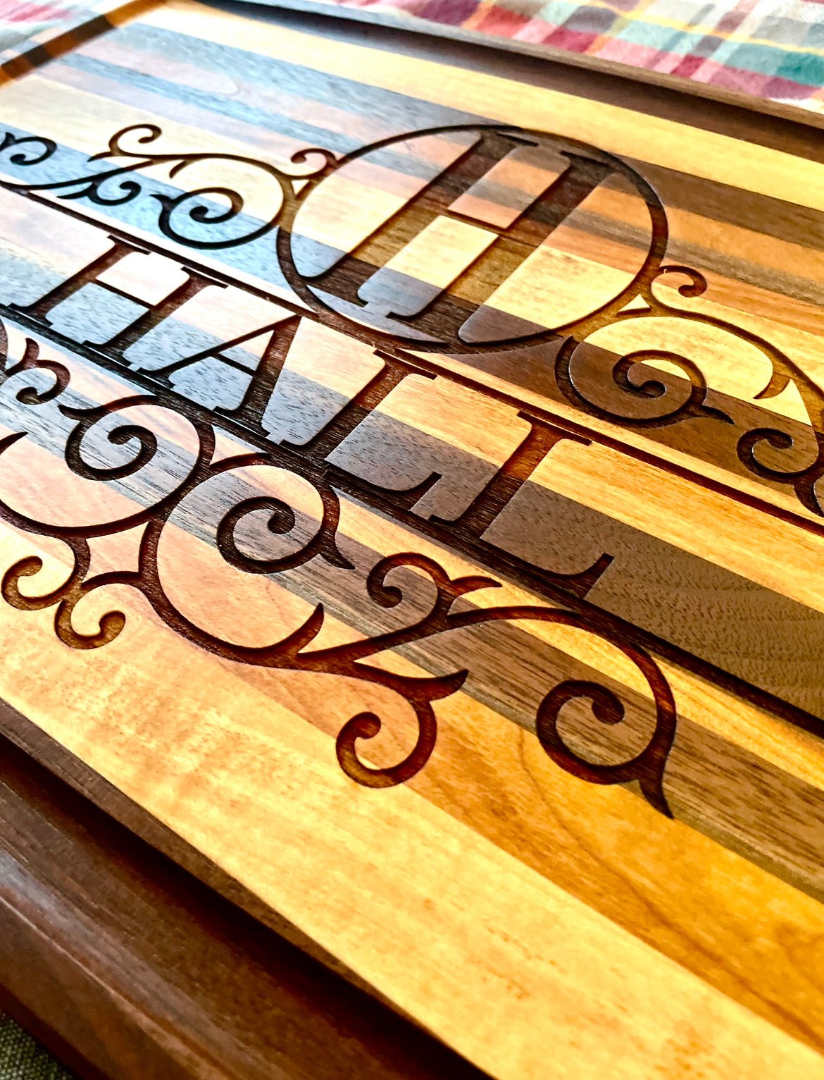 Handmade Hardwood Cutting Board - Personalized - Clines Crafted Woodworking LLC