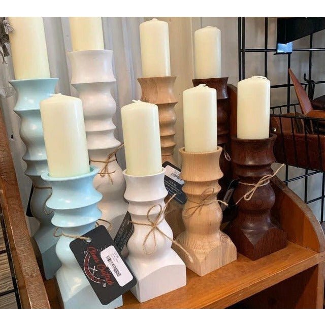 Handmade Wooden Candlesticks - Perfect for Pillar Candles | Clines Crafted Woodworking - Clines Crafted Woodworking LLC